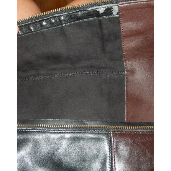 Vince Camuto Duke Women's 7B Tall Leather Riding Boots Side Zip Black Brown - Picture 10 of 11